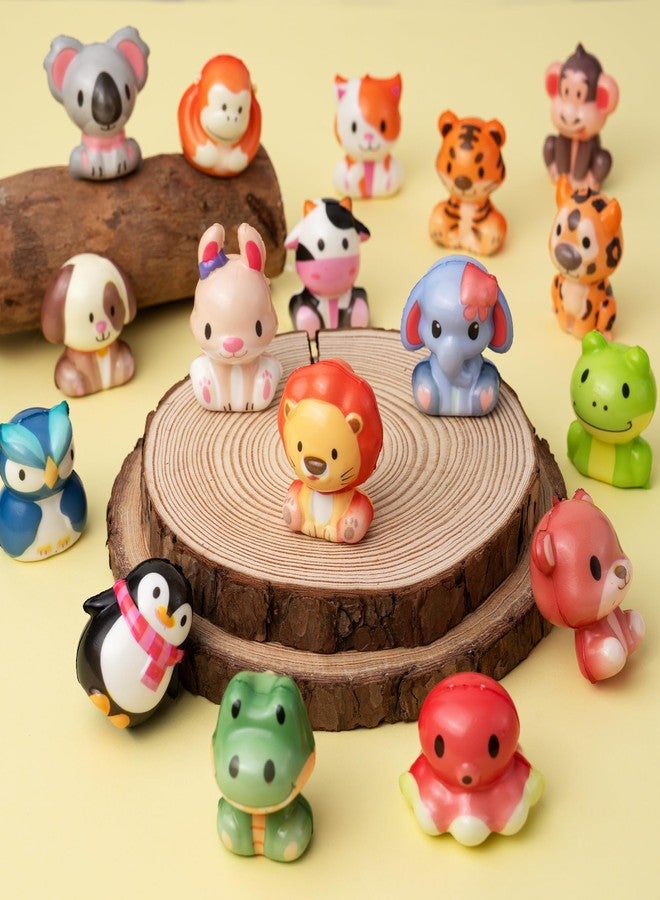 DMIGHT Party Favors for Kids 24PCS Safari Animal Squishy Toys,Goodie Bag Stuffers, Pinata Stuffers,Birthday Gifts for Boys & Girls,Treasure Chest Prizes,Classroom Prizes for Kids - Image 5